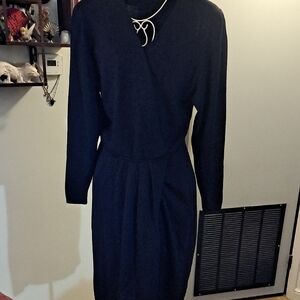 Vintage ST.John For SAKS black Knit Dress, Sz 14